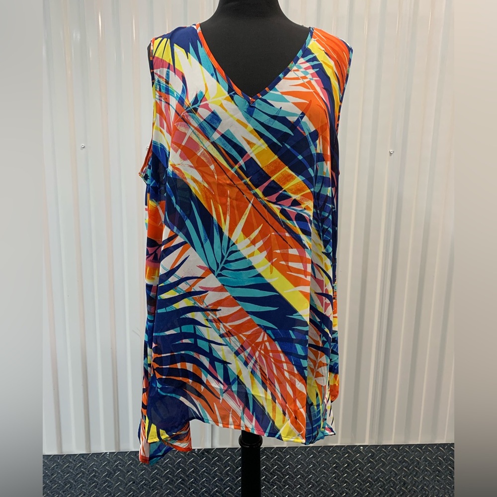 Avenue Sleeveless V-Neck Blouse